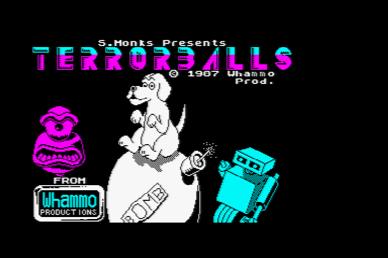 Amstrad CPC Terrorballs loading screen