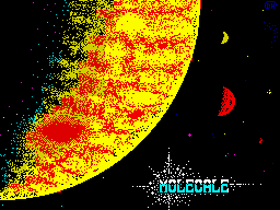 Molecale loading screen with Jupiter like planet