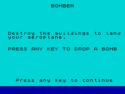 Bomber splash screen
