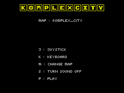 Komplex City menu screen