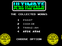 Ultimate - Collected Works Disk 1 - Side A menu